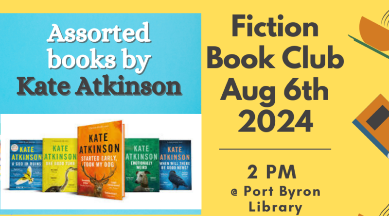 Fiction Book Club Selection: August 6th @ 2pm
