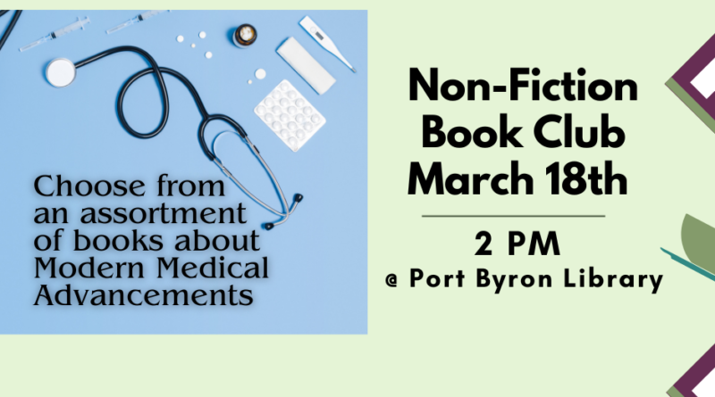 Non-Fiction Book Club March18th @ 2PM