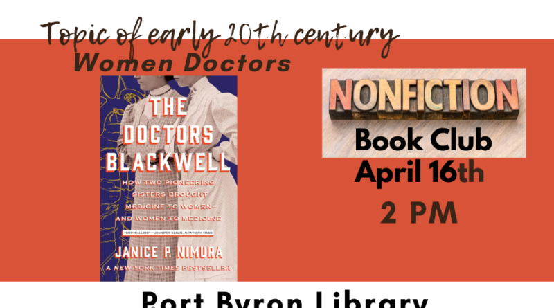 Non-Fiction Book Club April 16th @ 2PM