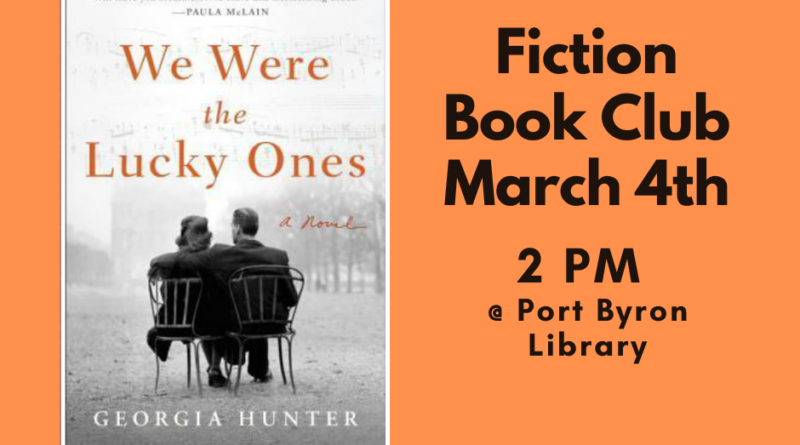 Fiction Book Club Selection: March 4th, 2025 @ 2pm