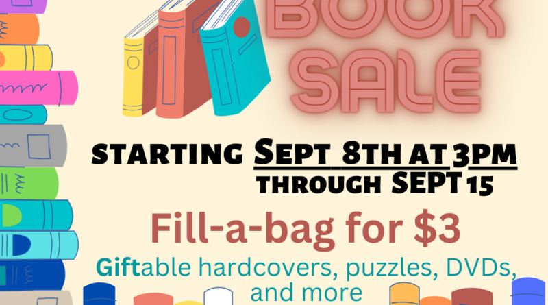 Book Sale Sept 8th – 15th